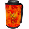 3dRose Heike Köhnen Design Music - Music clef with flowers soft colors - Can Cooler Bottle Wrap (cc_262365)