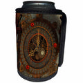 3dRose Heike Köhnen Design Steampunk - Steampunk clockwork in rusty metal - Can Cooler Bottle Wrap (cc_262368)