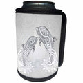 3dRose Heike Köhnen Design Mandala - Awesome dolphin mandala design - Can Cooler Bottle Wrap (cc_262374)