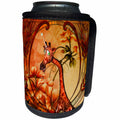 3dRose Heike Köhnen Design Fairies Fairytale - Funny unicorn giraffe with flowers - Can Cooler Bottle Wrap (cc_262378)