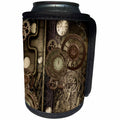 3dRose Heike Köhnen Design Steampunk - Steampunk design, clocks and gears - Can Cooler Bottle Wrap (cc_262388)