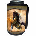 3dRose Heike Köhnen Design Steampunk - Steampunk, wonderful steampunk horse, golden design - Can Cooler Bottle Wrap (cc_262393)