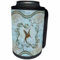 3dRose Heike Köhnen Design Fantasy - Bird with decorative floral elements - Can Cooler Bottle Wrap (cc_262401)