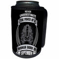 3dRose Sven Herkenrath Astrology - Never Underestimate The Power Of A Woman Born In September - Virgo - Can Cooler Bottle Wrap (cc_262402)