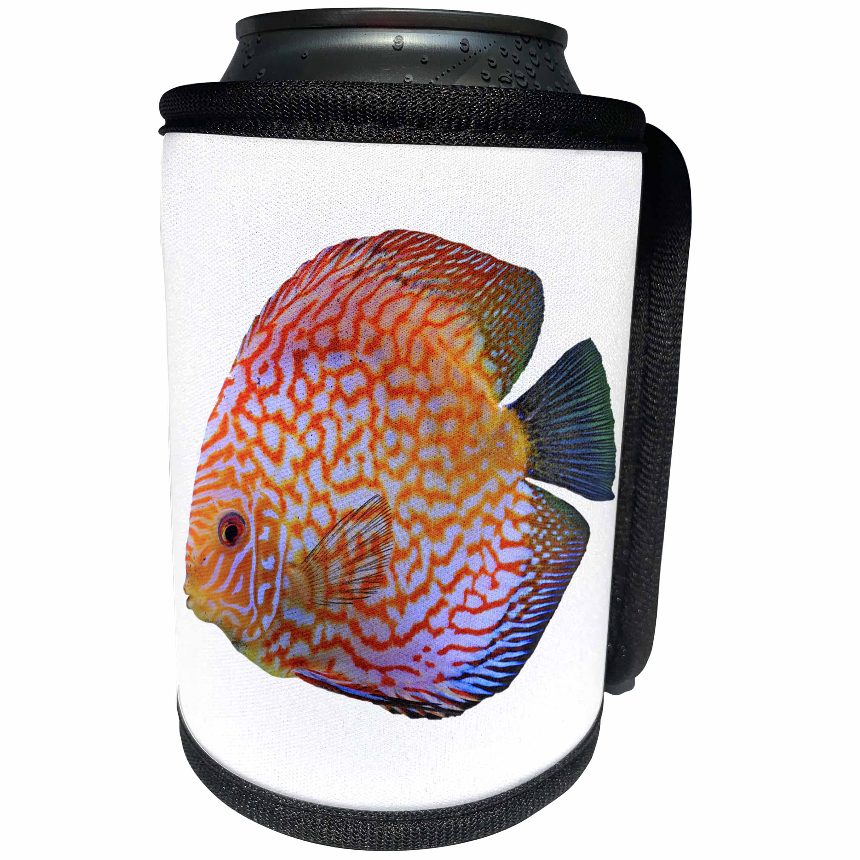 3dRose Sven Herkenrath Animals - King Of The Aquarium Discus Fish Image Wildlife - Can Cooler Bottle Wrap (cc_262415)