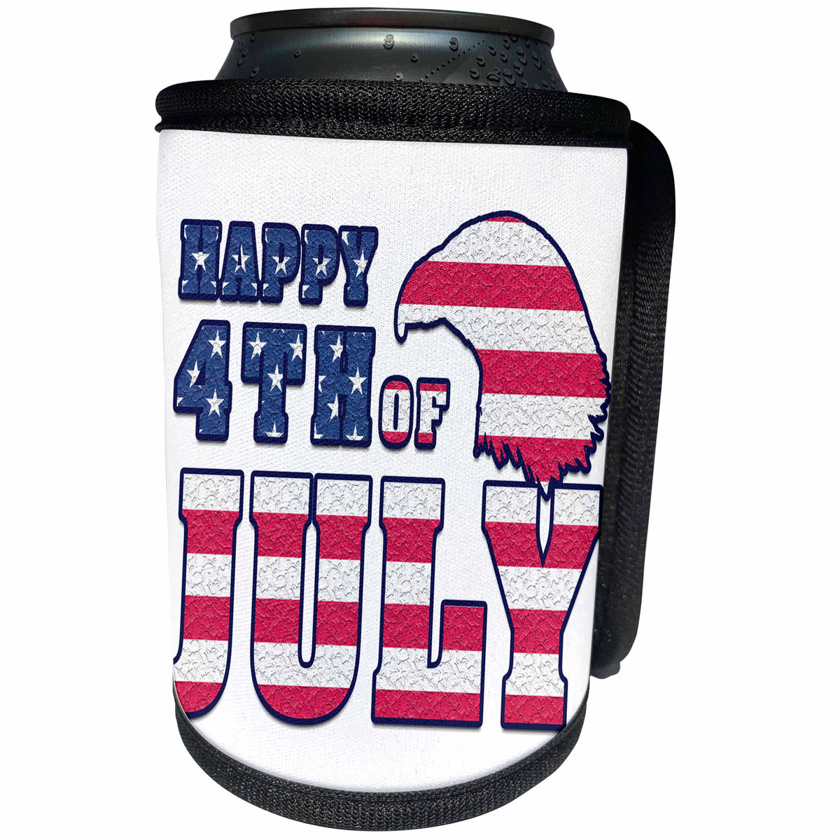 3dRose Sven Herkenrath Holidays - Holidays Happy Fourth Of July USA Celebration - Can Cooler Bottle Wrap (cc_262425)