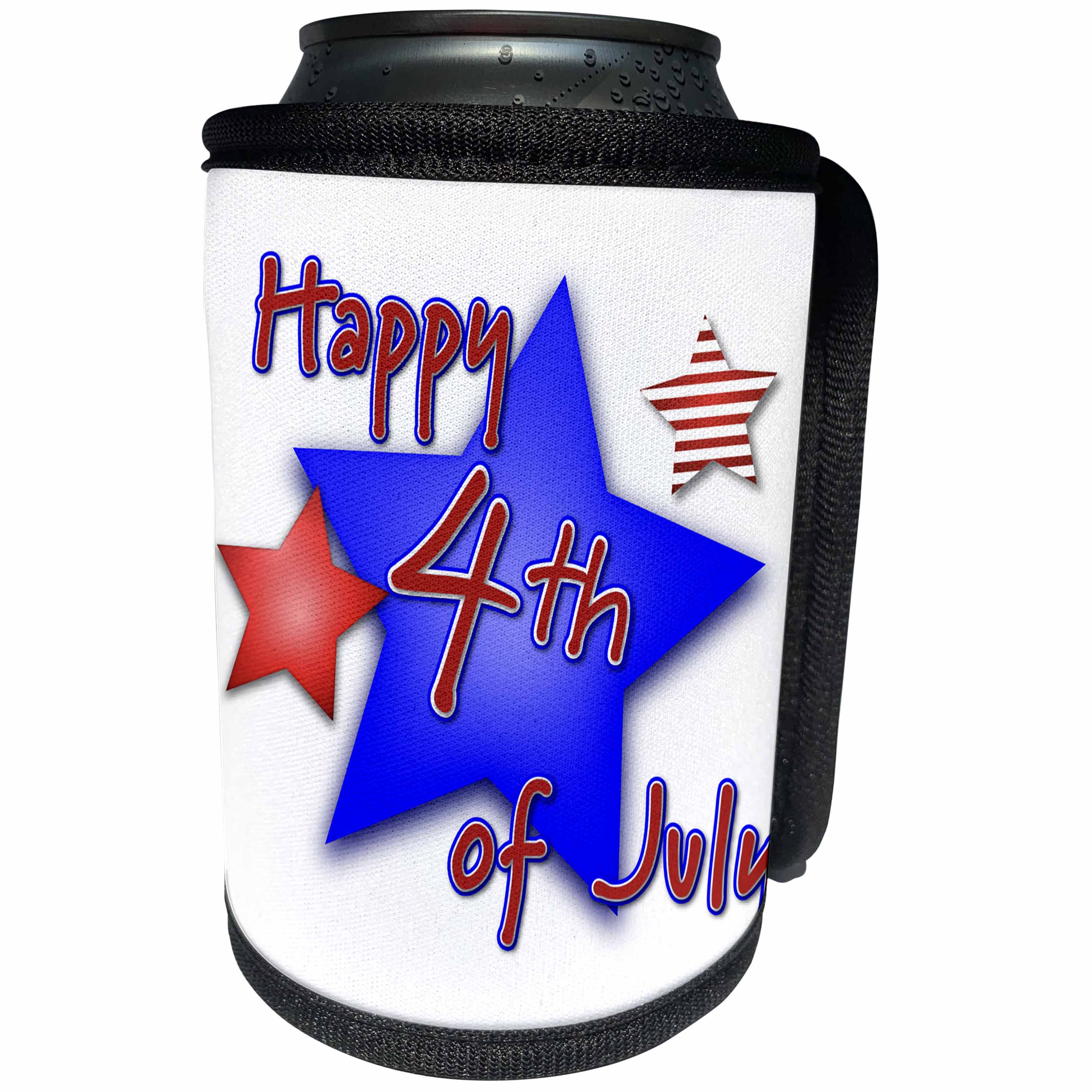 3dRose Sven Herkenrath Holidays - Fourth Of July Design America Celebration - Can Cooler Bottle Wrap (cc_262426)