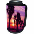 3dRose Sandy Mertens California - Huntington Beach Boardwalk Sunset - Can Cooler Bottle Wrap (cc_26246)
