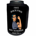 3dRose Sven Herkenrath Inspirational Quotes - Inspirational Back Pain Quote Support Women - Can Cooler Bottle Wrap (cc_262472)