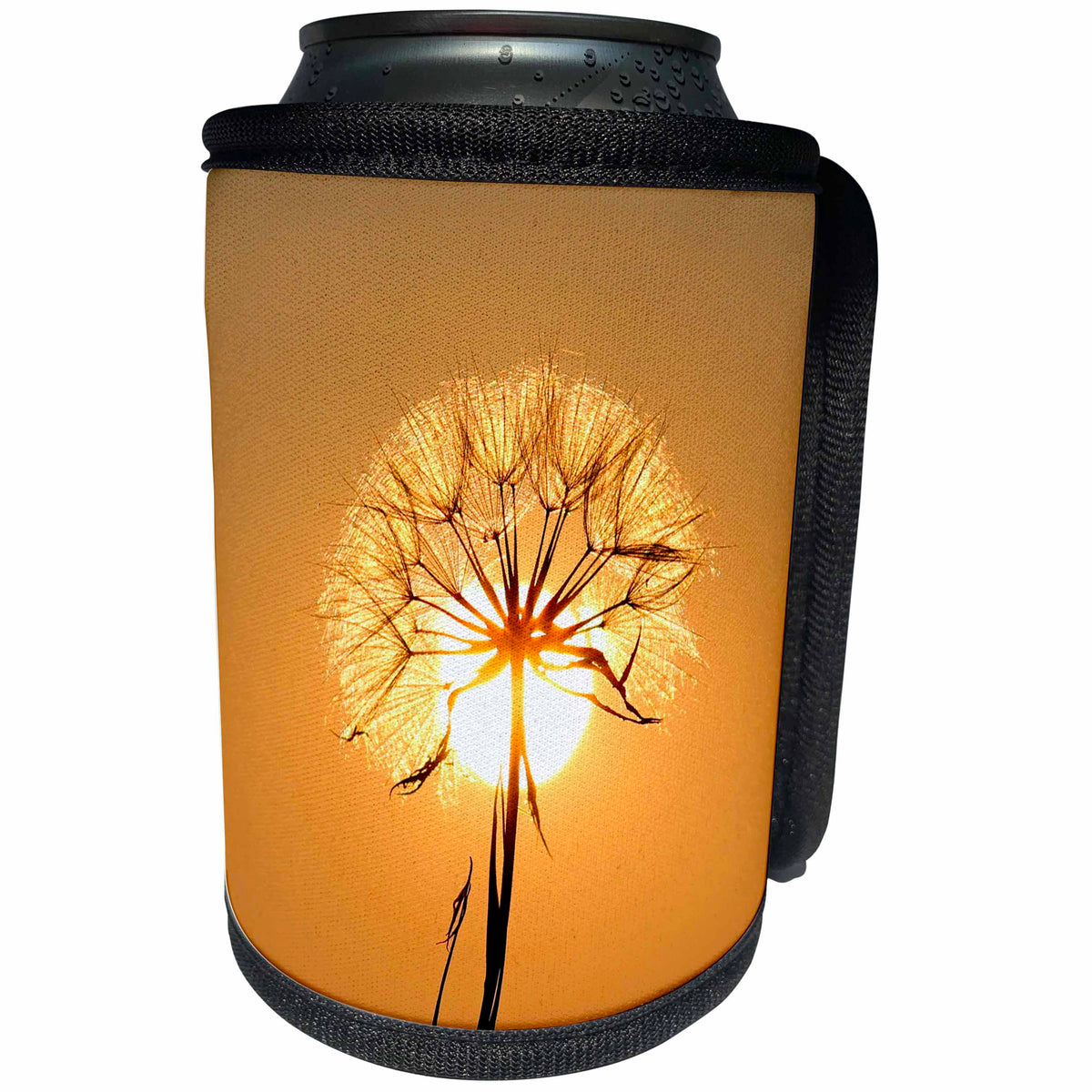 3dRose Sven Herkenrath Nature - Dandelion And The Sunny Sky Nature Flowers - Can Cooler Bottle Wrap (cc_262475)