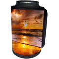 3dRose Sven Herkenrath Nature - Ocean And Beach At Sunset Nature Scenery - Can Cooler Bottle Wrap (cc_262476)