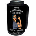 3dRose Sven Herkenrath Inspirational Quotes - Inspirational Rheumatoid Arthritis Support Quotes Woman - Can Cooler Bottle Wrap (cc_262481)