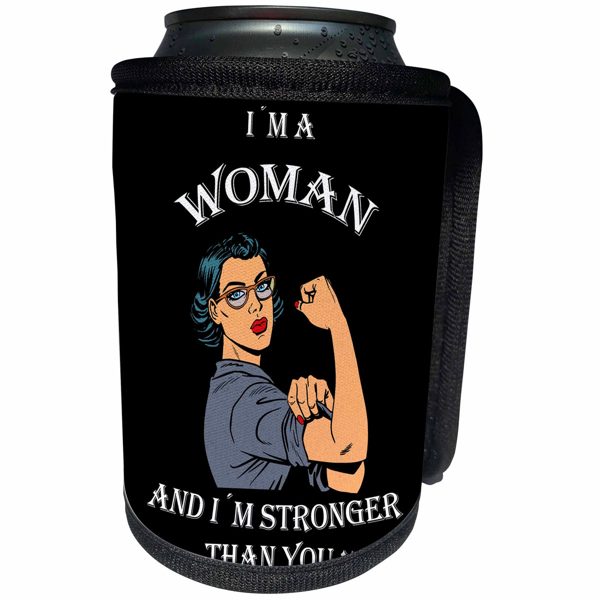 3dRose Sven Herkenrath Inspirational Quotes - Woman Power Inspirational Phrase Feminism - Can Cooler Bottle Wrap (cc_262485)