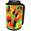 3dRose Food - Image of Macro Of Gummy Bears Candy - Can Cooler Bottle Wrap (cc_262512)