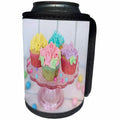3dRose Food - Image of Pastel Cupcakes On A Pedestal - Can Cooler Bottle Wrap (cc_262514)