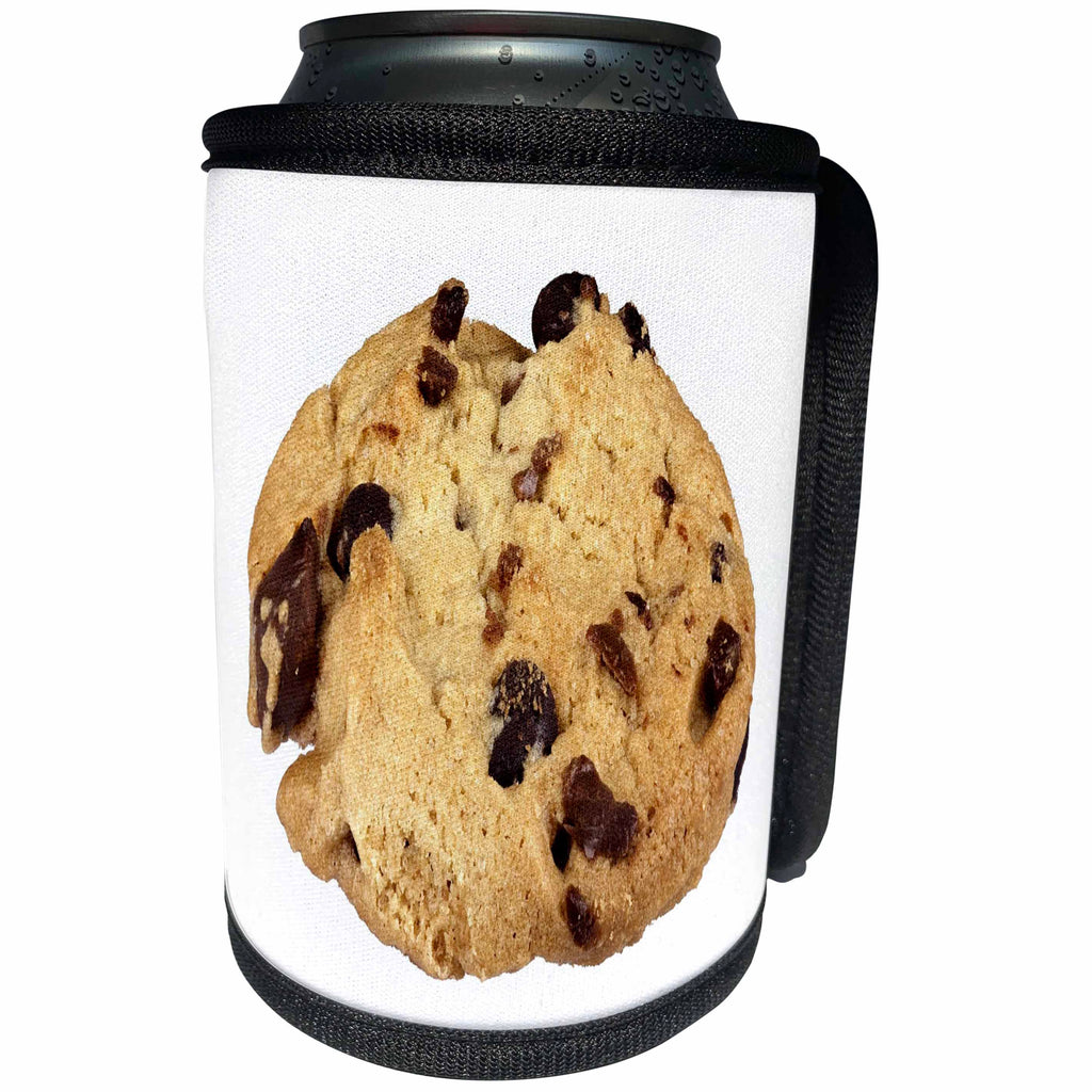 3dRose Food - Image of Macro Chocolate Chip Cookie - Can Cooler Bottle Wrap (cc_262515)