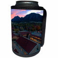 3dRose Sandy Mertens Colorado - Colorado Boulder Campus and Sunset Over Flatirons - Can Cooler Bottle Wrap (cc_26252)