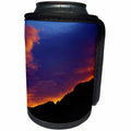 3dRose Sandy Mertens Colorado - Colorado Boulder Sunset Over Flatirons - Can Cooler Bottle Wrap (cc_26253)