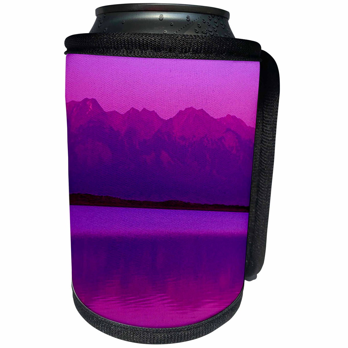 3dRose Sandy Mertens Colorado - Purple Haze Over the Peaks of Sangre de Cristo - Can Cooler Bottle Wrap (cc_26270)