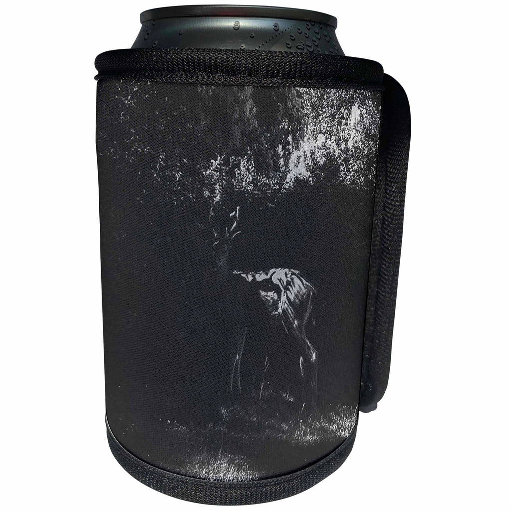 3dRose DYLAN SEIBOLD - PHOTOGRAPHY - Deer Bower Black and White - Can Cooler Bottle Wrap (cc_262750)