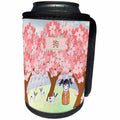 3dRose Beverly Turner Chinese New Year Design - Jack Russell Terriers, Chinese Girl Under Plum Trees, Sign of the Dog - Can Cooler Bottle Wrap (cc_262814)