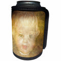 3dRose Cassie Peters Digital Art - Creepy Doll Head - Can Cooler Bottle Wrap (cc_262909)