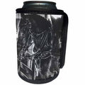 3dRose Cassie Peters Horses - Working Draft Horses in Black and White - Can Cooler Bottle Wrap (cc_262911)