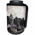 3dRose Cassie Peters Horses - Amish Hitching Post - Can Cooler Bottle Wrap (cc_262916)