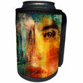 3dRose Cassie Peters Mixed Media - Woman in the City - Can Cooler Bottle Wrap (cc_262924)