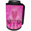 3dRose Andrea Haase Animals Illustration - Elephants in love, couple with heart in pink - Can Cooler Bottle Wrap (cc_262982)