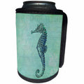 3dRose Andrea Haase Animals Illustration - Seahorse vintage style illustration - Can Cooler Bottle Wrap (cc_262995)