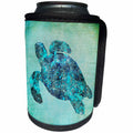 3dRose Andrea Haase Animals Illustration - Sea turtle mixed media illustration - Can Cooler Bottle Wrap (cc_263000)