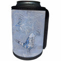3dRose Andrea Haase Animals Illustration - Collage with cute little blue bird and typography - Can Cooler Bottle Wrap (cc_263003)