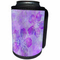 3dRose Andrea Haase Illustration Floral - Mixed media art purple flower illustration - Can Cooler Bottle Wrap (cc_263011)