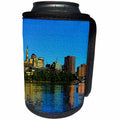 3dRose Sandy Mertens Connecticut - Hartford Skyline Cartoon on Canvas - Can Cooler Bottle Wrap (cc_26302)