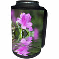 3dRose Andrea Haase Nature Photography - Pink azalea flower over rippled water - Can Cooler Bottle Wrap (cc_263021)