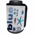 3dRose Andrea Haase Still Life Photography - Blue items collage still life - Can Cooler Bottle Wrap (cc_263026)