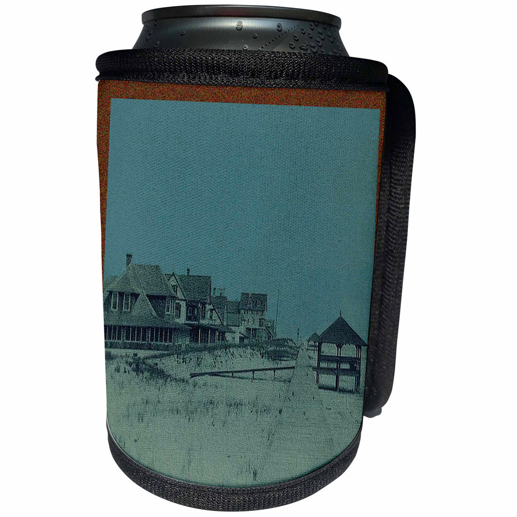 3dRose Sandy Mertens State of Delaware - Vintage 1903 Bethany Beach Boardwalk - Can Cooler Bottle Wrap (cc_26307)