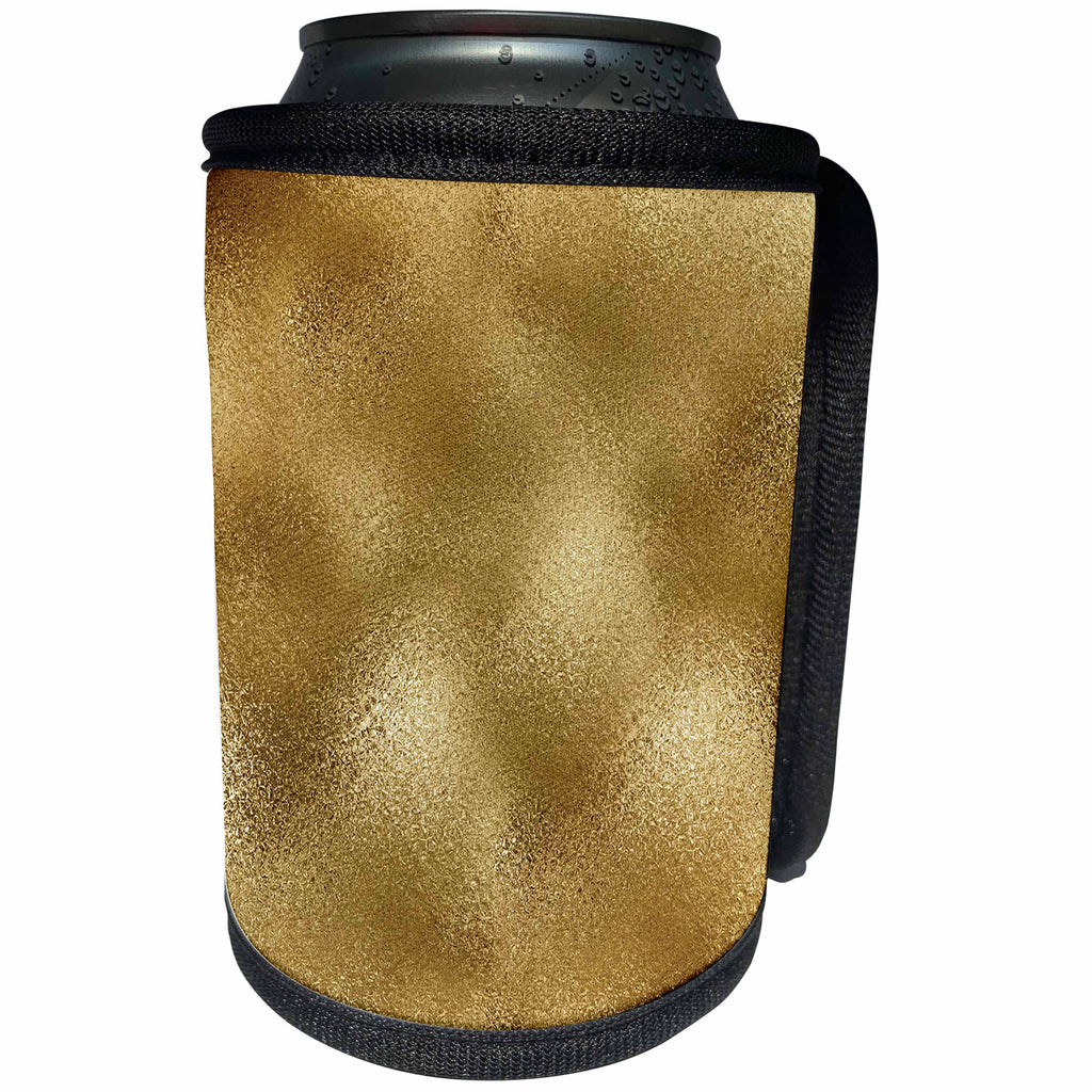 3dRose Uta Naumann Pattern - Luxury Gold Metal Foil Background - Can Cooler Bottle Wrap (cc_263080)
