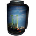 3dRose Sandy Mertens State of Delaware - Delaware Memorial Bridge spotlight - Can Cooler Bottle Wrap (cc_26309)