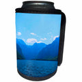 3dRose Uta Naumann Photography Landscapes - Blue Wonderful Landscapes with Mountains and Lake in the Alpes - Can Cooler Bottle Wrap (cc_263096)