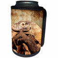 3dRose Uta Naumann Photography Animal - Monitor lizard or Komodo dragon - Can Cooler Bottle Wrap (cc_263112)