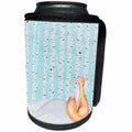 3dRose Uta Naumann Watercolor Illustration Animal - Woodland Friends-A Fox In the Snowy Winter Forest - Can Cooler Bottle Wrap (cc_263170)