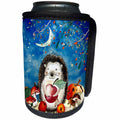 3dRose Uta Naumann Watercolor Illustration Animal - Woodland Friends-Hedgehog In Autumn Forest - Can Cooler Bottle Wrap (cc_263194)