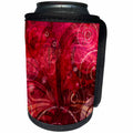 3dRose Abstract - Red tones wine tones and abstract patterns - Can Cooler Bottle Wrap (cc_263249)