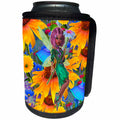 3dRose Fairies - Sunflower garden and magical winged fairy - Can Cooler Bottle Wrap (cc_263253)