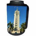 3dRose Sandy Mertens Hawaii Travel Designs - Aloha Tower in Honolulu - Can Cooler Bottle Wrap (cc_26339)