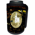 3dRose Jos Fauxtographee- Blended Layers Temple in Moon - The St. George LDS Temple blended into the moon - Can Cooler Bottle Wrap (cc_263394)