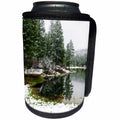3dRose Jos Fauxtographee- Dixie National Forest Snow Lake - Reflection in the Dixie National Forest of Utah with pines and a lake - Can Cooler Bottle Wrap (cc_263453)
