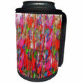 3dRose Anne Marie Baugh - Abstract - Pink and Green Paint Brush Strokes Abstract - Can Cooler Bottle Wrap (cc_263470)